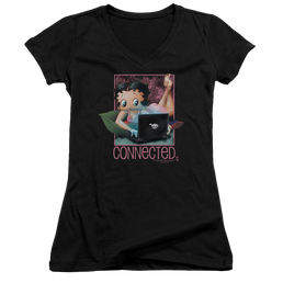Betty Boop Connected - Juniors V-Neck T-Shirt Juniors V-Neck T-Shirt Betty Boop   