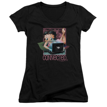 Betty Boop Connected - Juniors V-Neck T-Shirt Juniors V-Neck T-Shirt Betty Boop   