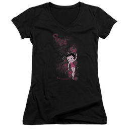 Betty Boop Cutie - Juniors V-Neck T-Shirt Juniors V-Neck T-Shirt Betty Boop   