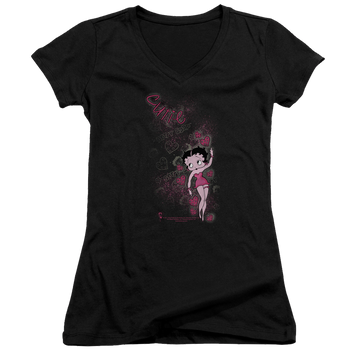 Betty Boop Cutie - Juniors V-Neck T-Shirt Juniors V-Neck T-Shirt Betty Boop   