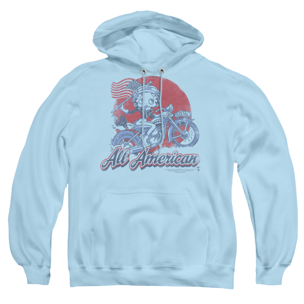 Betty Boop All American Biker - Pullover Hoodie Pullover Hoodie Betty Boop   