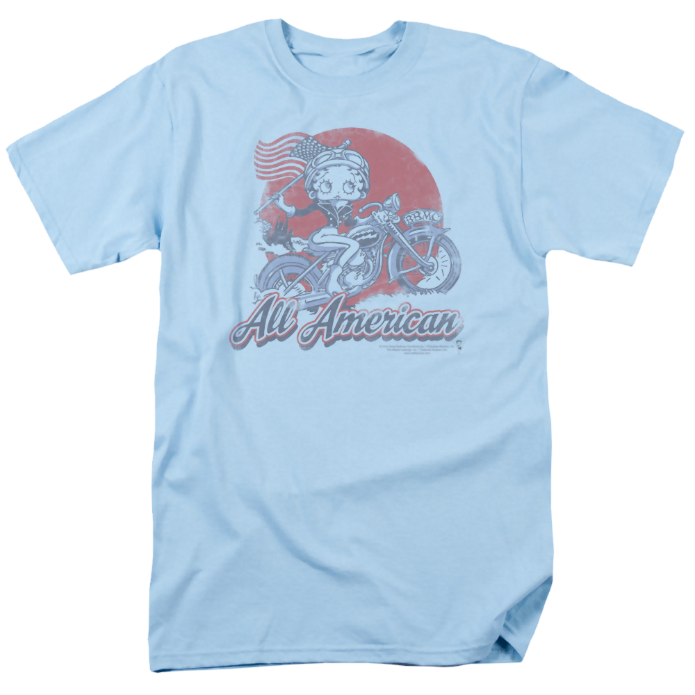 Betty Boop All American Biker - Men's Regular Fit T-Shirt Men's Regular Fit T-Shirt Betty Boop   