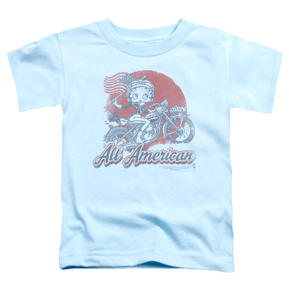 Betty Boop All American Biker - Toddler T-Shirt Toddler T-Shirt Betty Boop   
