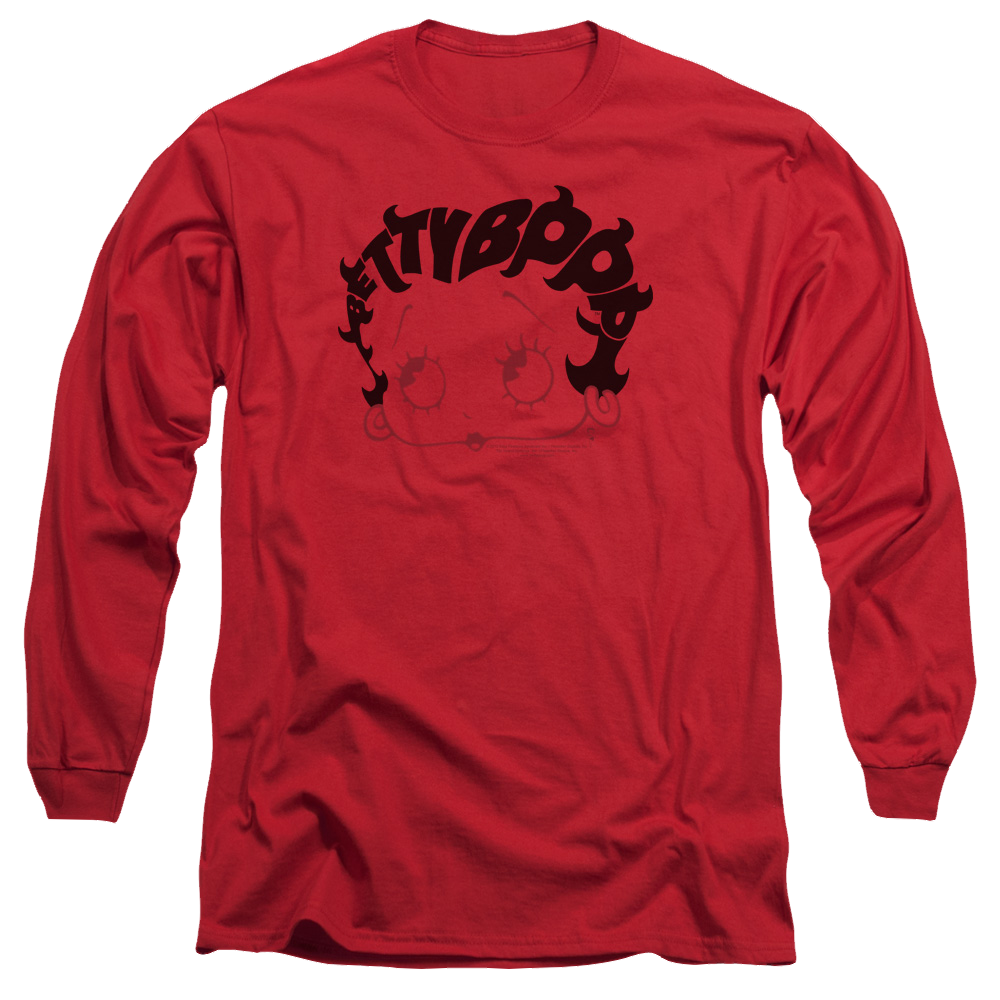 Betty Boop Word Hair - Men's Long Sleeve T-Shirt Men's Long Sleeve T-Shirt Betty Boop   
