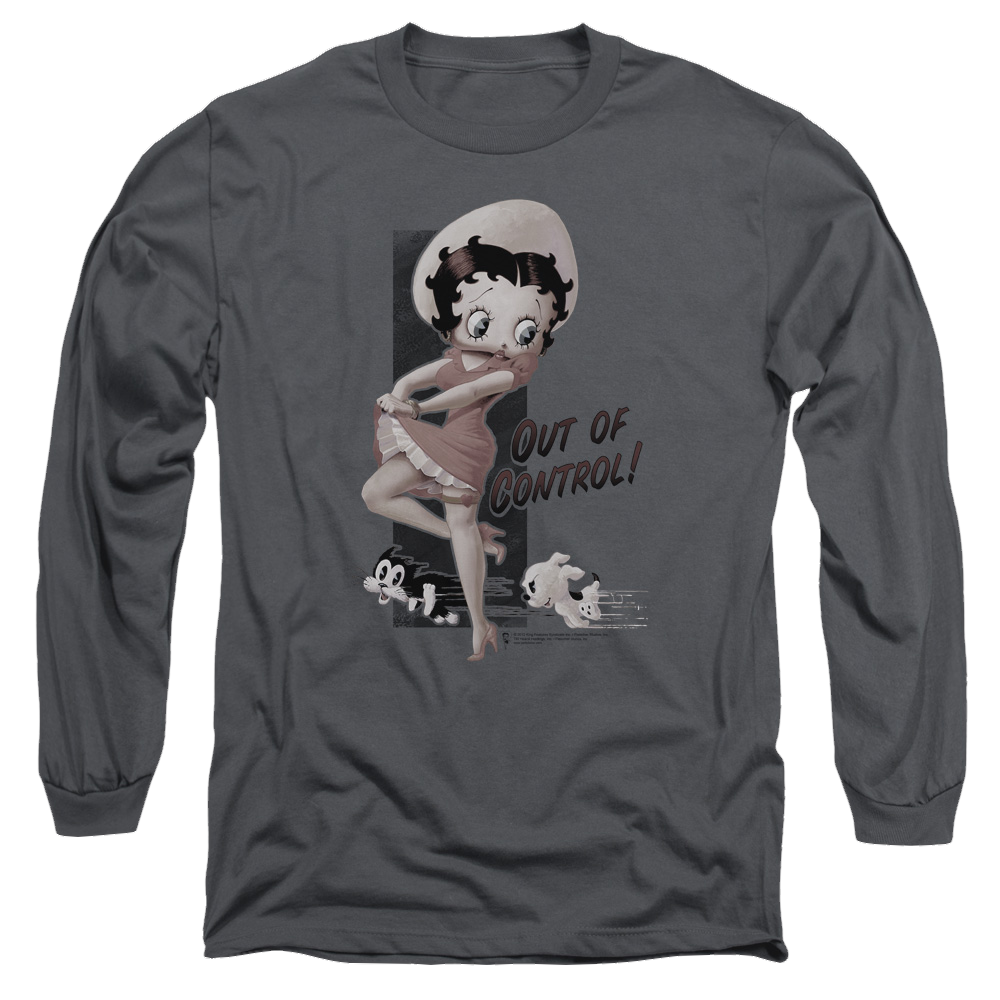 Betty Boop Out Of Control - Men's Long Sleeve T-Shirt Men's Long Sleeve T-Shirt Betty Boop   