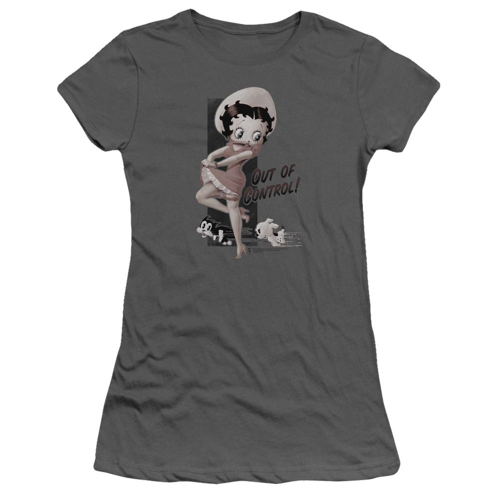 Betty Boop Out Of Control - Juniors T-Shirt Juniors T-Shirt Betty Boop   