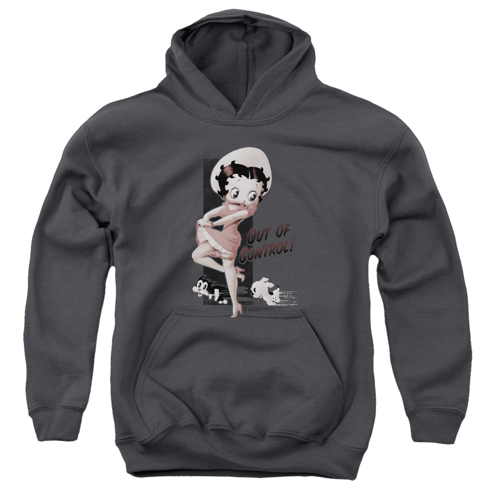Betty Boop Out Of Control - Youth Hoodie Youth Hoodie (Ages 8-12) Betty Boop   