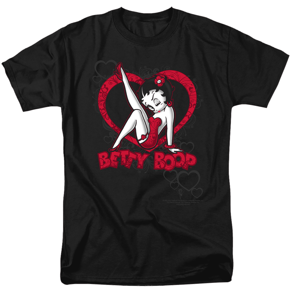 Betty Boop Scrolling Hearts - Men's Regular Fit T-Shirt Men's Regular Fit T-Shirt Betty Boop   