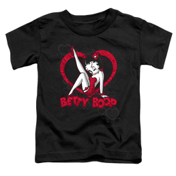 Betty Boop Scrolling Hearts - Toddler T-Shirt Toddler T-Shirt Betty Boop   