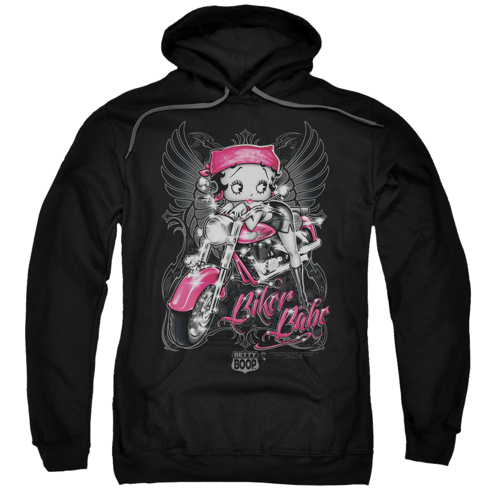 Betty Boop Biker Babe - Pullover Hoodie Pullover Hoodie Betty Boop   
