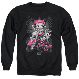 Betty Boop Biker Babe - Men's Crewneck Sweatshirt Men's Crewneck Sweatshirt Betty Boop   