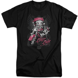 Betty Boop Biker Babe - Men's Tall Fit T-Shirt Men's Tall Fit T-Shirt Betty Boop   