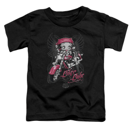 Betty Boop Biker Babe - Toddler T-Shirt Toddler T-Shirt Betty Boop   