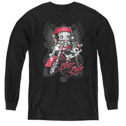 Betty Boop Biker Babe - Youth Long Sleeve T-Shirt Youth Long Sleeve T-Shirt Betty Boop   