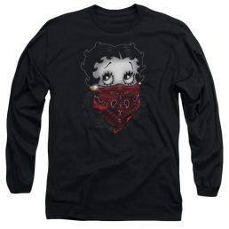 Betty Boop Bandana & Roses - Men's Long Sleeve T-Shirt Men's Long Sleeve T-Shirt Betty Boop   