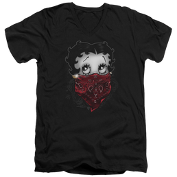 Betty Boop Bandana & Roses - Men's V-Neck T-Shirt Men's V-Neck T-Shirt Betty Boop   
