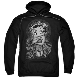 Betty Boop Fashion Roses - Pullover Hoodie Pullover Hoodie Betty Boop   
