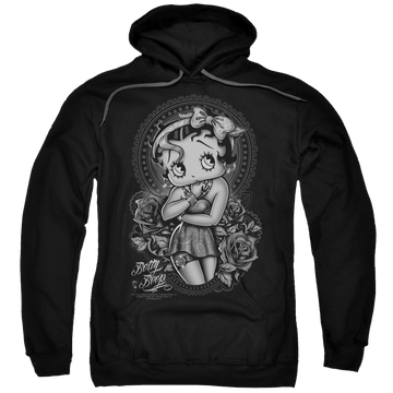 Betty Boop Fashion Roses - Pullover Hoodie Pullover Hoodie Betty Boop   