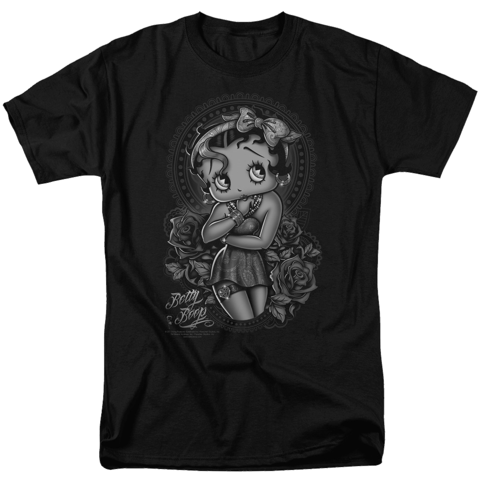 Betty Boop Fashion Roses - Men's Regular Fit T-Shirt Men's Regular Fit T-Shirt Betty Boop   