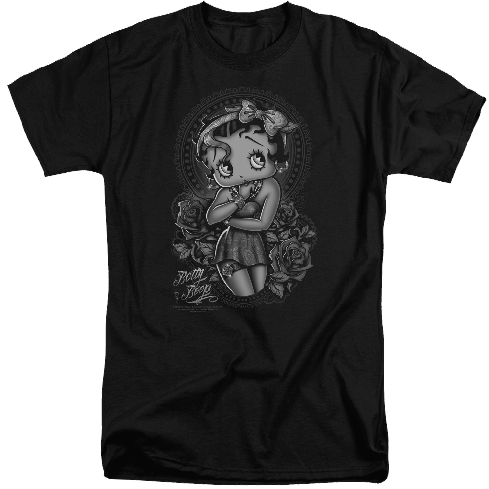 Betty Boop Fashion Roses - Men's Tall Fit T-Shirt Men's Tall Fit T-Shirt Betty Boop   
