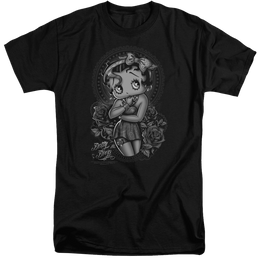 Betty Boop Fashion Roses - Men's Tall Fit T-Shirt Men's Tall Fit T-Shirt Betty Boop   