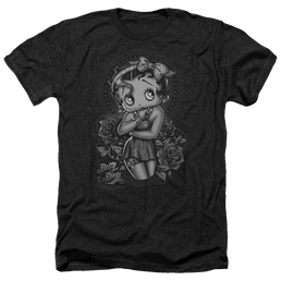 Betty Boop Fashion Roses - Men's Heather T-Shirt Men's Heather T-Shirt Betty Boop   