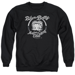 Betty Boop Chromed Logo - Men's Crewneck Sweatshirt Men's Crewneck Sweatshirt Betty Boop   