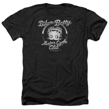 Charcoal men's heather t-shirt with Betty Boop Chromed Logo graphic