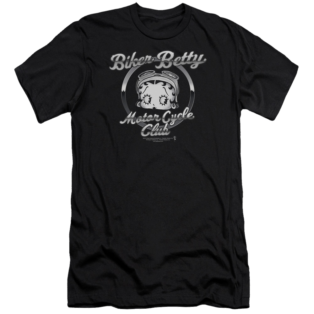 Betty Boop Chromed Logo - Men's Premium Slim Fit T-Shirt Men's Premium Slim Fit T-Shirt Betty Boop   