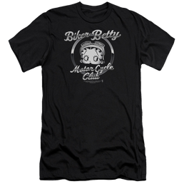 Betty Boop Chromed Logo - Men's Premium Slim Fit T-Shirt Men's Premium Slim Fit T-Shirt Betty Boop   
