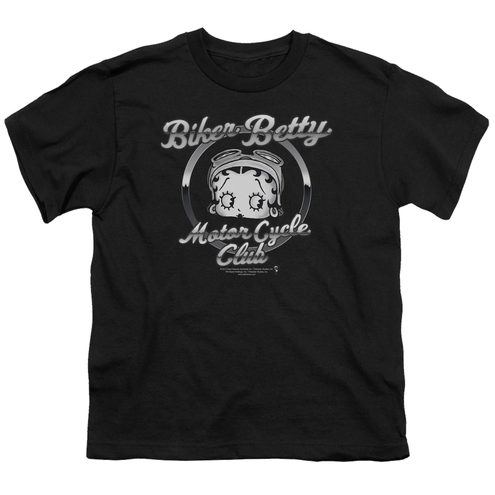 Betty Boop Chromed Logo - Youth T-Shirt Youth T-Shirt (Ages 8-12) Betty Boop   