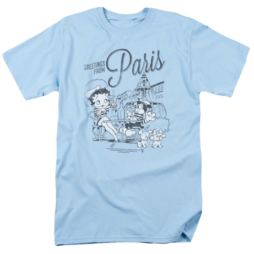 Betty Boop Greetings From Paris - Men's Regular Fit T-Shirt Men's Regular Fit T-Shirt Betty Boop   