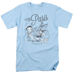 Betty Boop Greetings From Paris - Men's Regular Fit T-Shirt Men's Regular Fit T-Shirt Betty Boop   