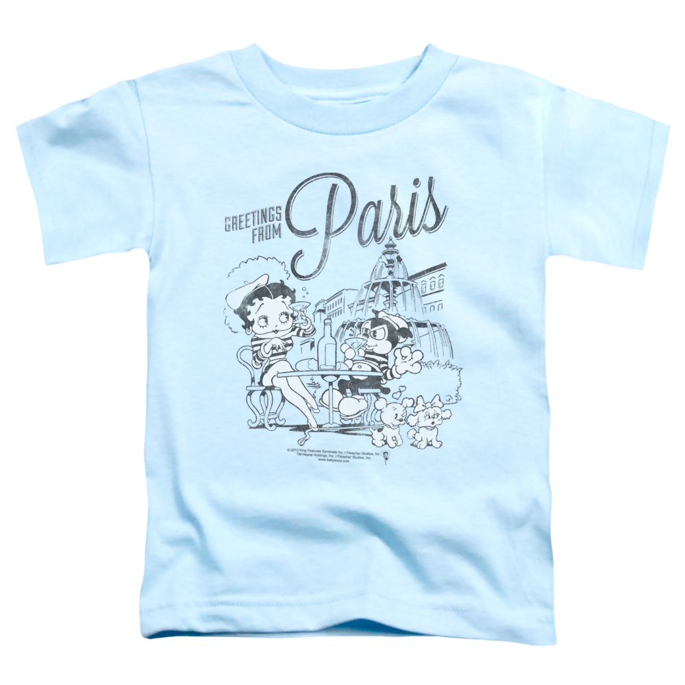 Betty Boop Greetings From Paris - Toddler T-Shirt Toddler T-Shirt Betty Boop   