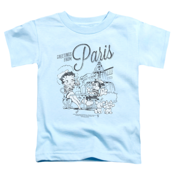 Betty Boop Greetings From Paris - Toddler T-Shirt Toddler T-Shirt Betty Boop   