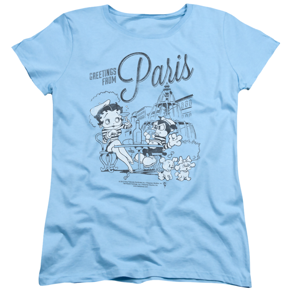 Betty Boop Greetings From Paris - Women's T-Shirt Women's T-Shirt Betty Boop   