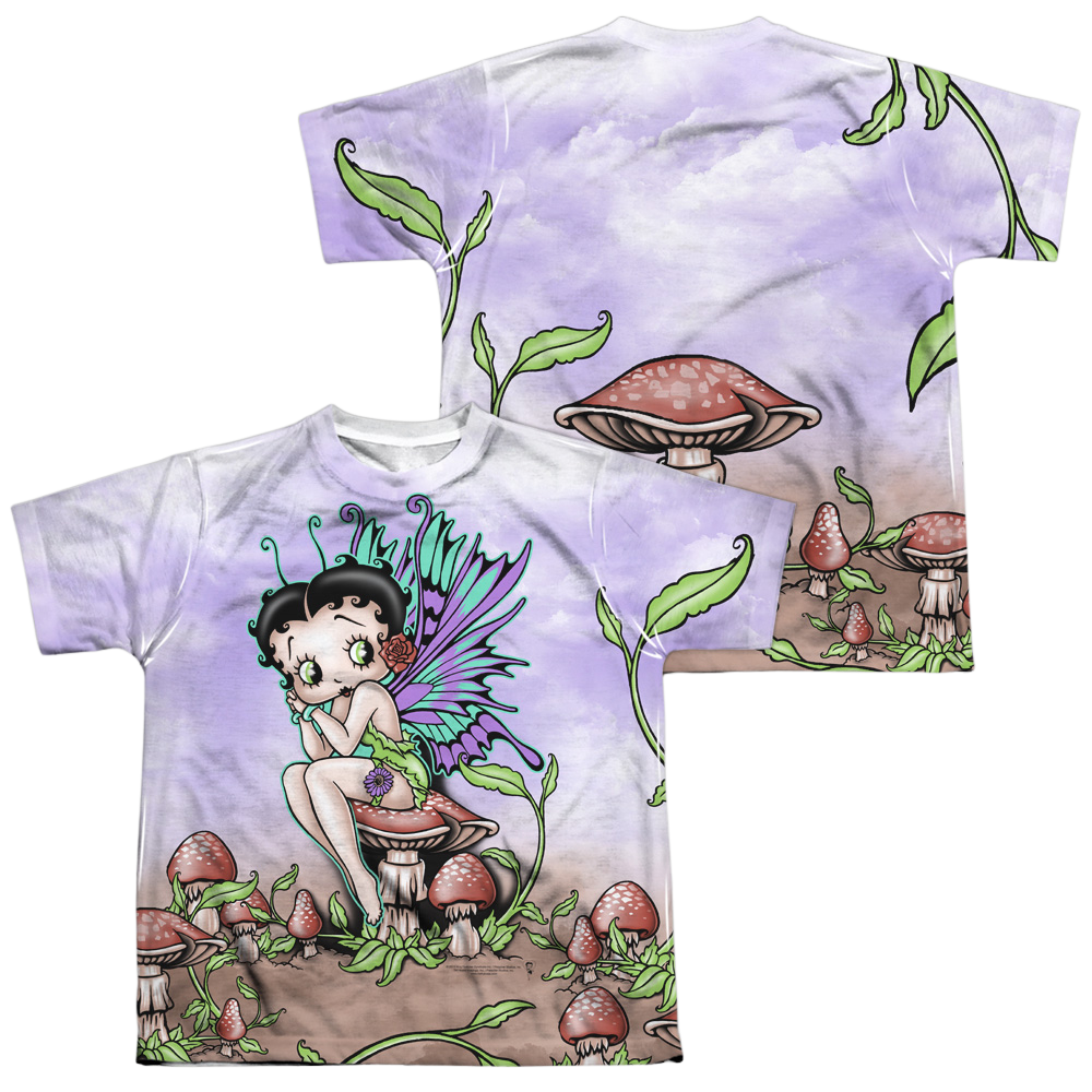Betty Boop Fairy (Front/Back Print) - Youth All-Over Print T-Shirt Youth All-Over Print T-Shirt (Ages 8-12) Betty Boop   
