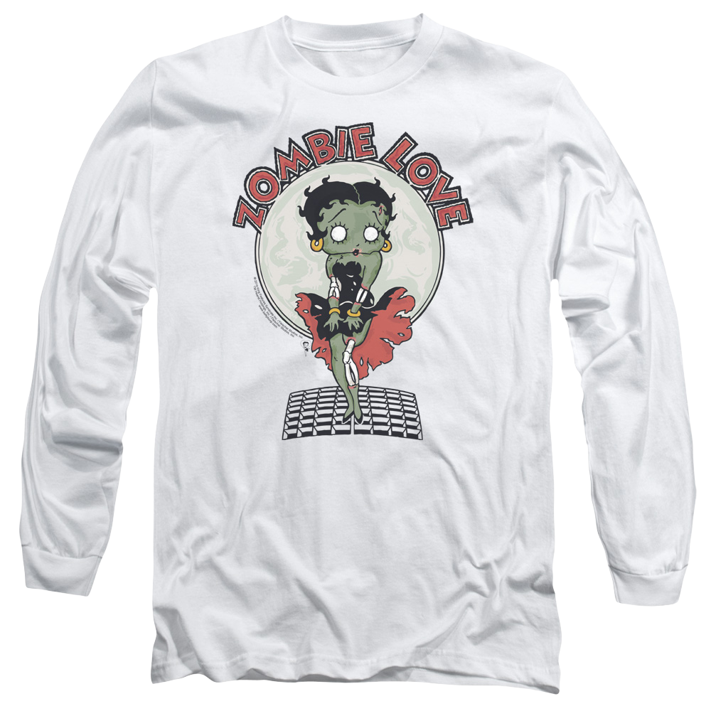 Betty Boop Breezy Zombie Love - Men's Long Sleeve T-Shirt Men's Long Sleeve T-Shirt Betty Boop   
