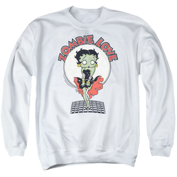 Betty Boop Breezy Zombie Love - Men's Crewneck Sweatshirt Men's Crewneck Sweatshirt Betty Boop   