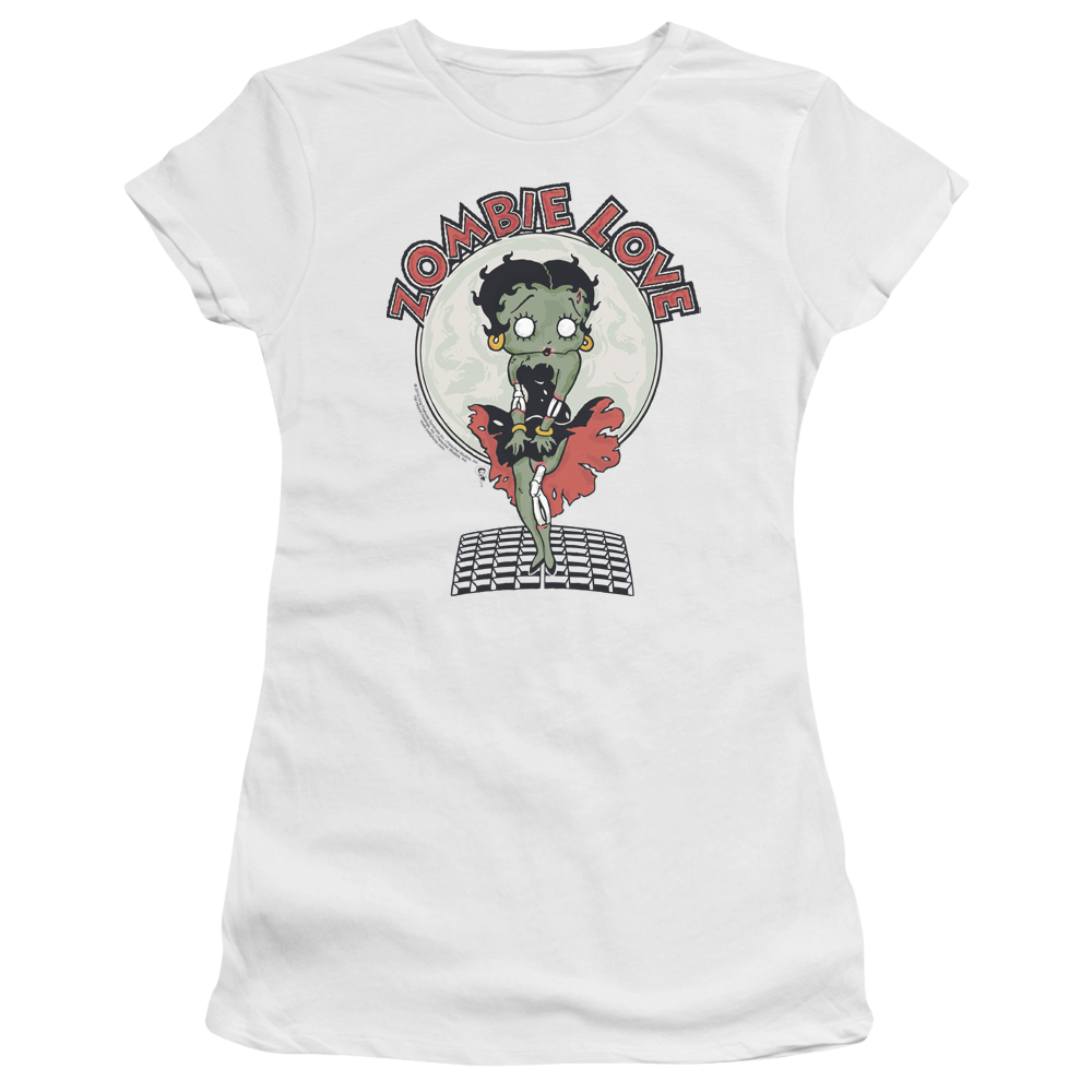 Betty Boop Breezy Zombie Love - Juniors T-Shirt Juniors T-Shirt Betty Boop   