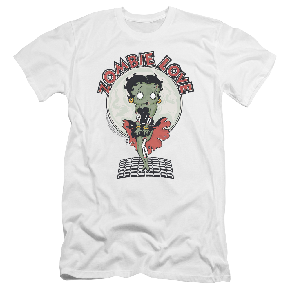 Betty Boop Breezy Zombie Love - Men's Premium Slim Fit T-Shirt Men's Premium Slim Fit T-Shirt Betty Boop   