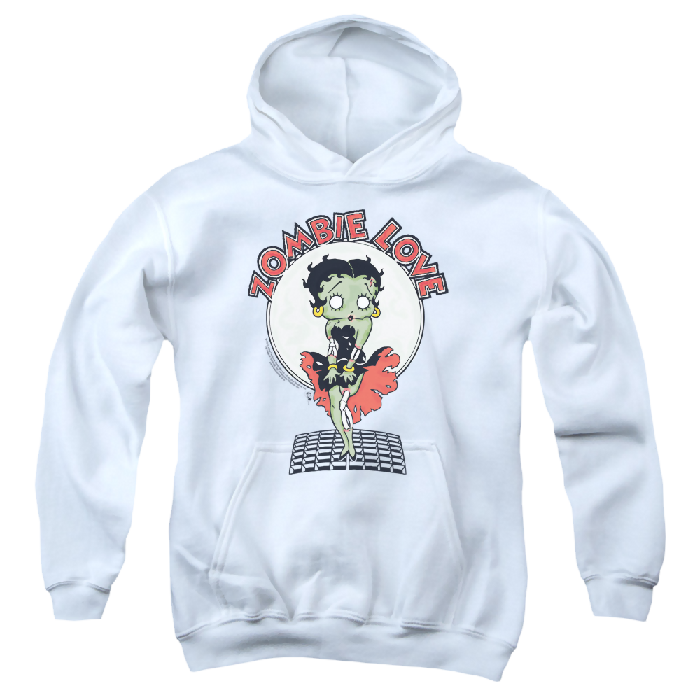 Betty Boop Breezy Zombie Love - Youth Hoodie Youth Hoodie (Ages 8-12) Betty Boop   