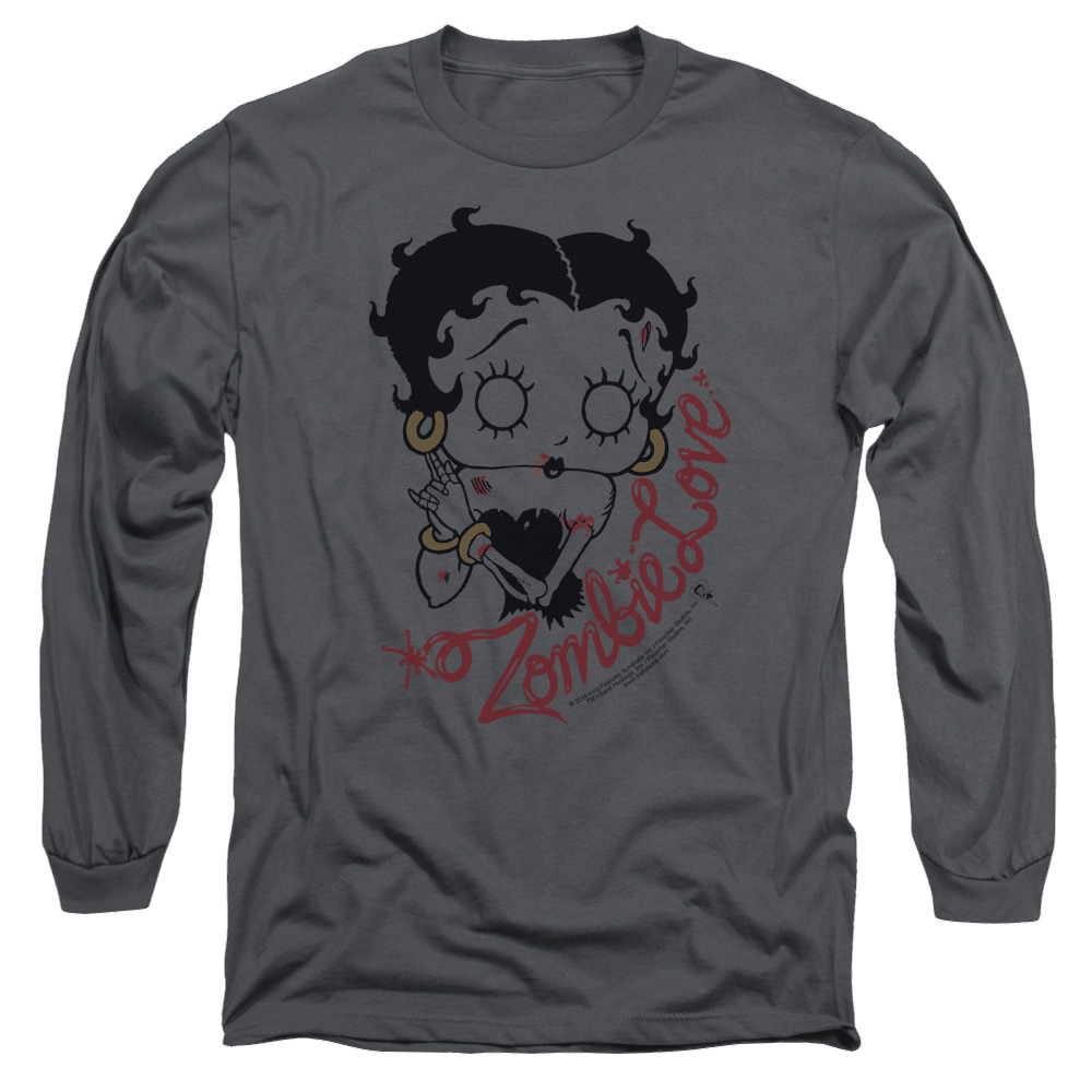 Betty Boop Classic Zombie - Men's Long Sleeve T-Shirt Men's Long Sleeve T-Shirt Betty Boop   