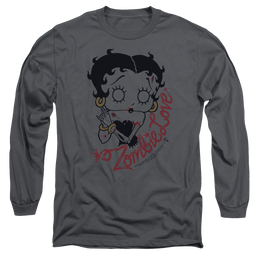 Betty Boop Classic Zombie - Men's Long Sleeve T-Shirt Men's Long Sleeve T-Shirt Betty Boop   