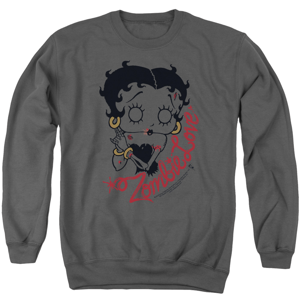 Betty Boop Classic Zombie - Men's Crewneck Sweatshirt Men's Crewneck Sweatshirt Betty Boop   
