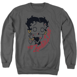 Betty Boop Classic Zombie - Men's Crewneck Sweatshirt Men's Crewneck Sweatshirt Betty Boop   