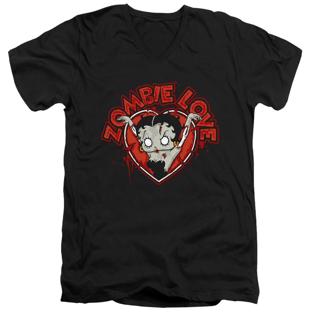 Betty Boop Heart You Forever - Men's V-Neck T-Shirt Men's V-Neck T-Shirt Betty Boop   