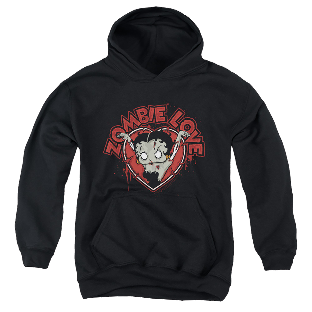 Betty Boop Heart You Forever - Youth Hoodie Youth Hoodie (Ages 8-12) Betty Boop   