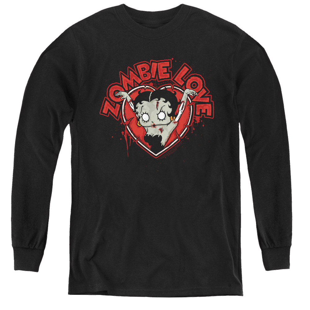 Betty Boop Heart You Forever - Youth Long Sleeve T-Shirt Youth Long Sleeve T-Shirt Betty Boop   