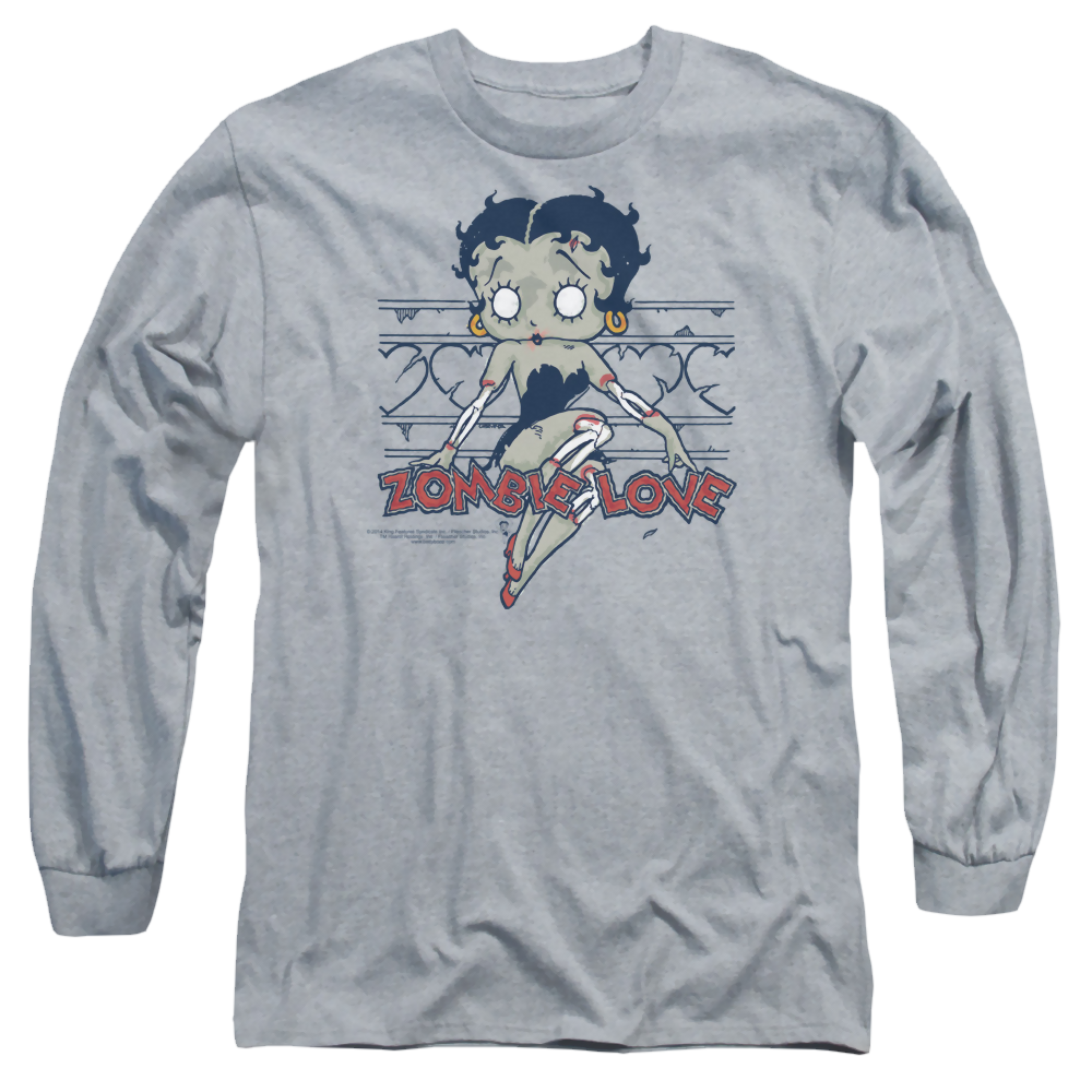 Betty Boop Zombie Pinup - Men's Long Sleeve T-Shirt Men's Long Sleeve T-Shirt Betty Boop   